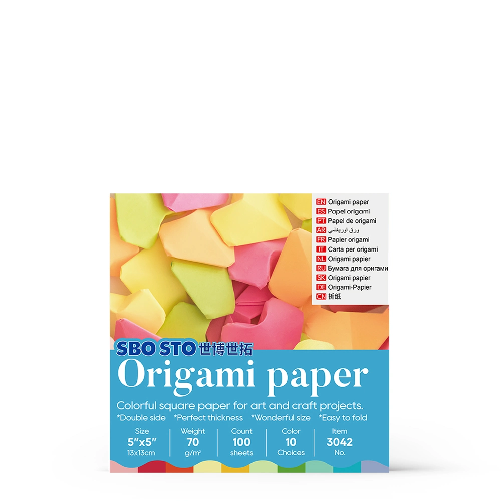 70GSM 5inch*5inch Art Origami Paper Craft Color Paper Quality Craft Project Paper 13cmx13cm Sbosto2042