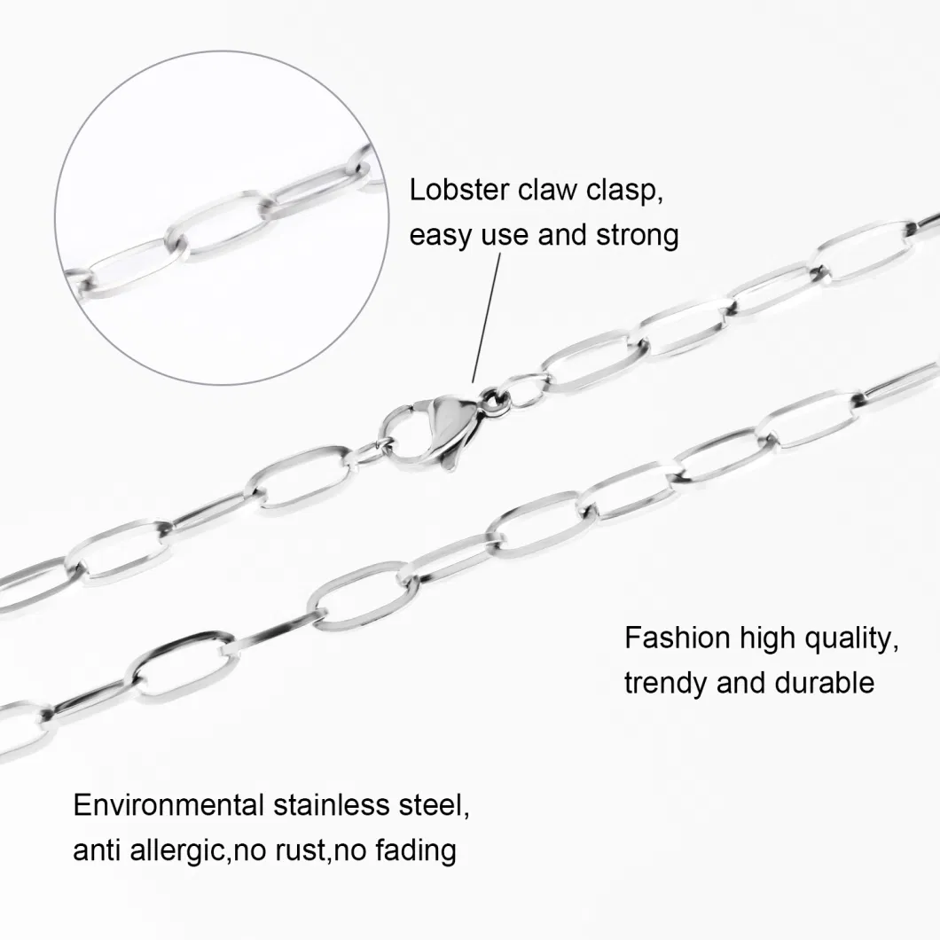 Fashion Hip Hop Jewellery Square Wire Cable Chain for Gold Plated Layering Neckace Bracelet Jewelry Making