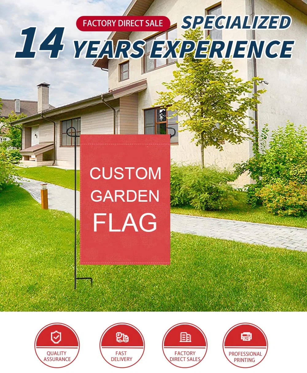 Manufacturer Custom Double Sided Sublimation Outdoor Yard Decoration Seasonal Garden Flags